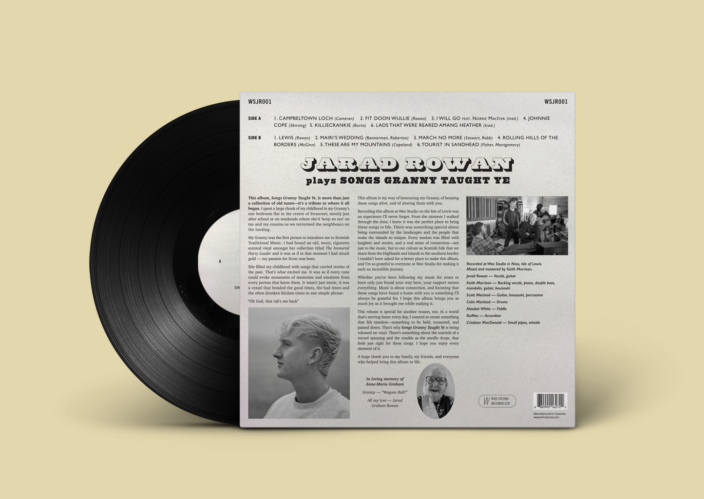 Jarad Rowan - Vinyl + Merch bundle