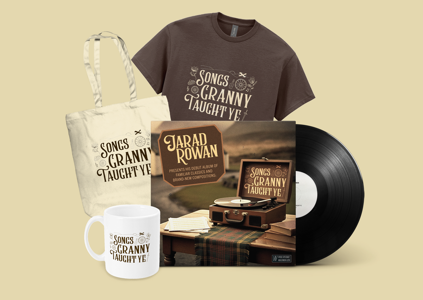 Jarad Rowan - Vinyl + Merch bundle